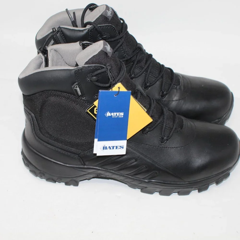 Bates Delta 6 Gore-Tex NWT Mens 14 Black Leather Superwork Side Zip Boots E02905 - Picture 2 of 12